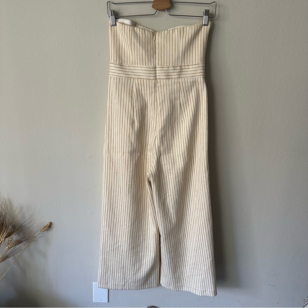 TOPSHOP Twist Bandeau Jumpsuit In Yellow Multi Size 6 - Picture 10 of 12